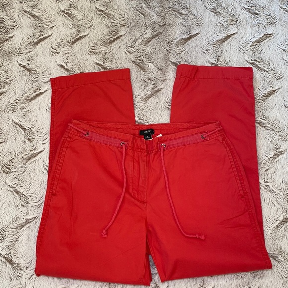 J. Crew Pants & Jumpsuits J Crew Pink Cotton Cropped Low Fit Pants
